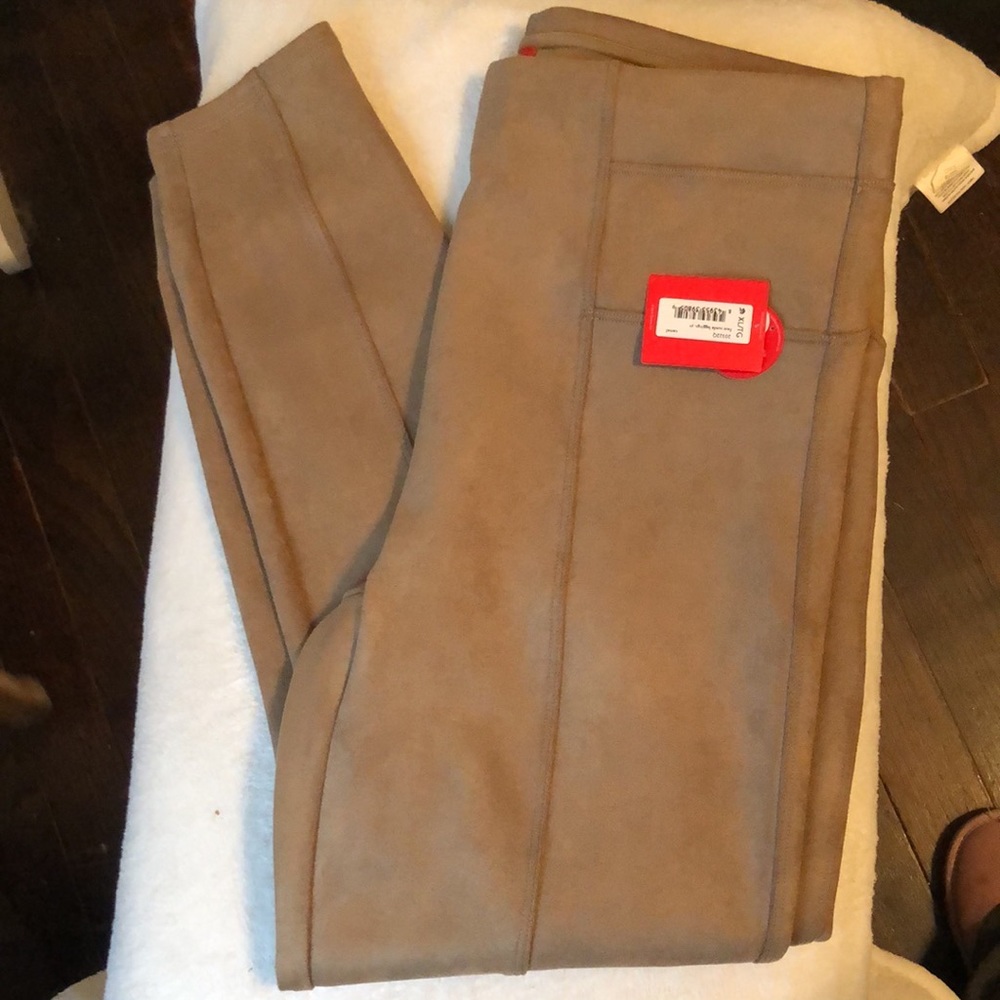 NWT Spanx suede leggings
